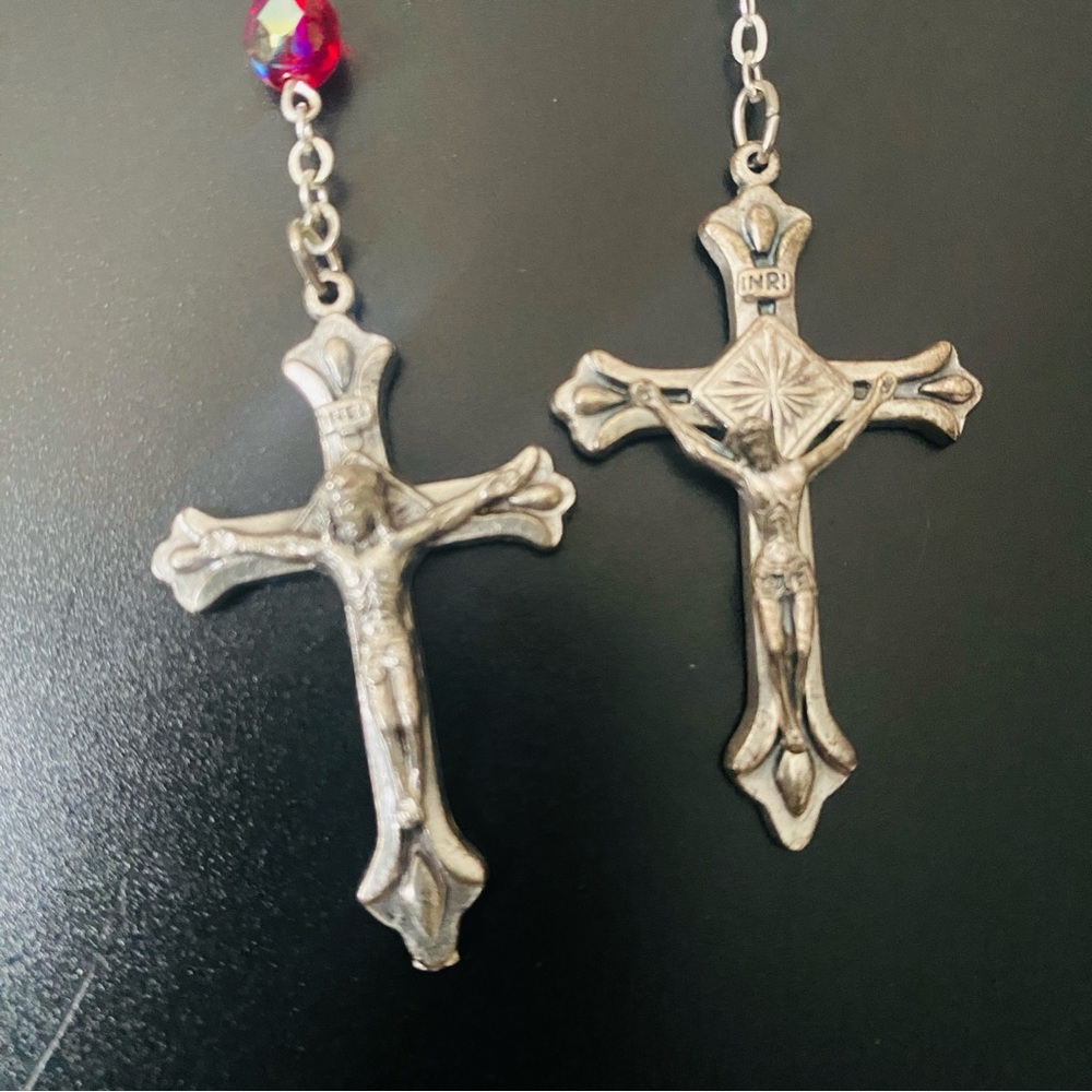Intricate Silver Cross Pendants (Lot)